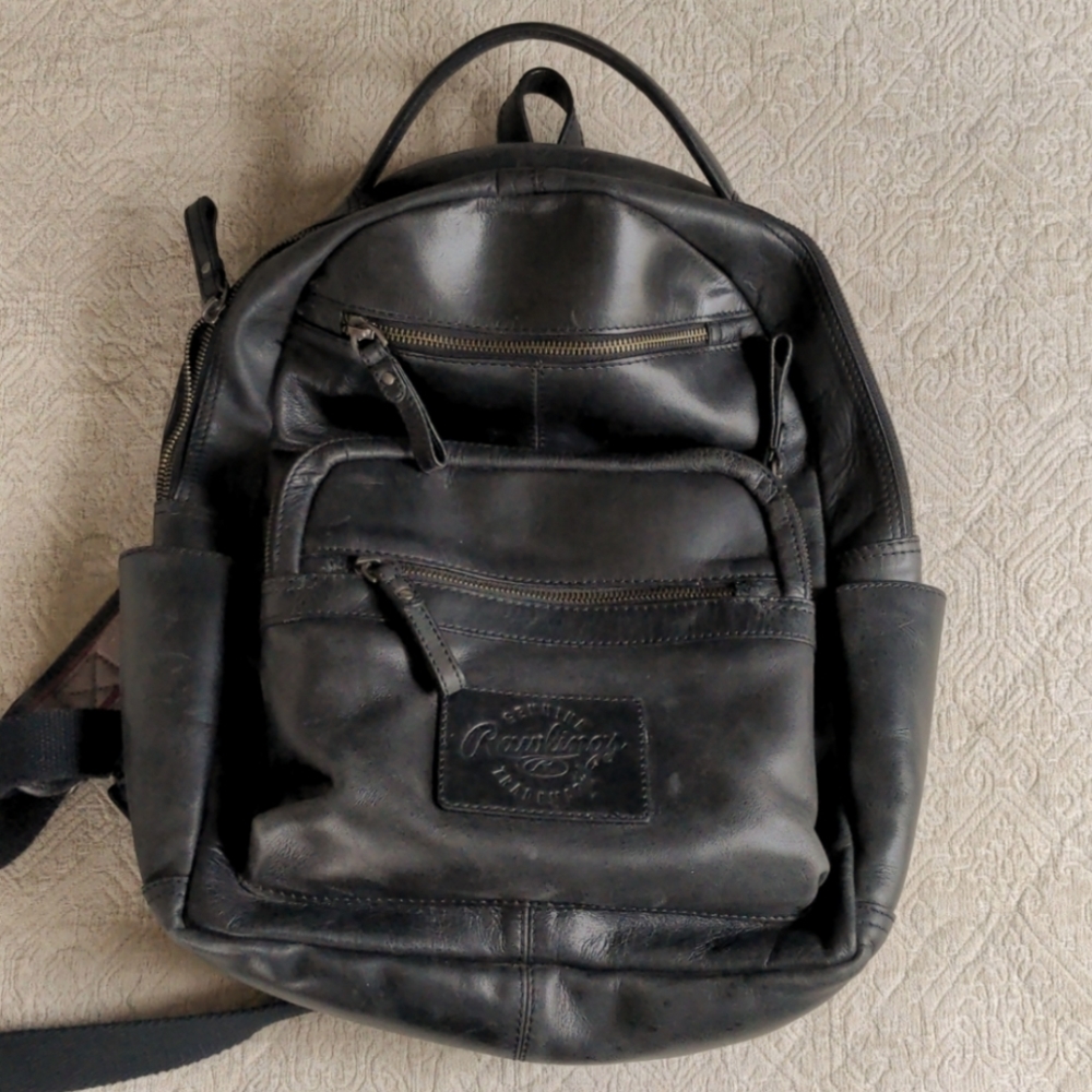 Genuine Rawlings leather backpack